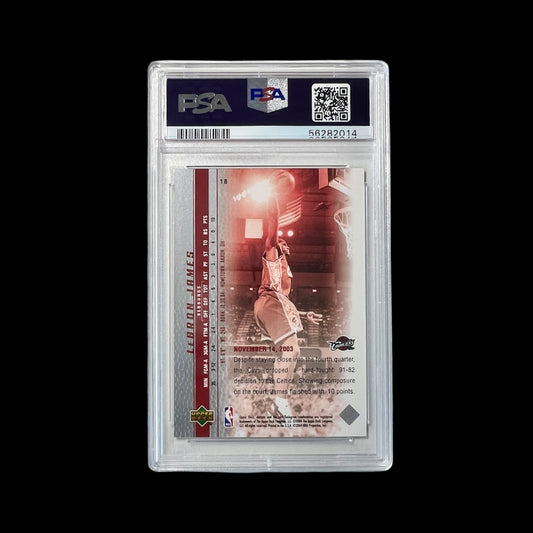 2003 Upper deck LeBron James Phenomenal Beginning PSA Card