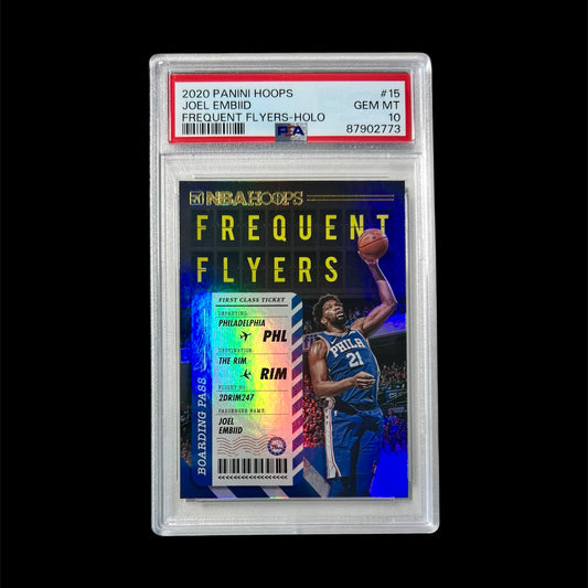 2020 Panini Hoops Joel Embiid Frequent Flyers HOLO PSA Card
