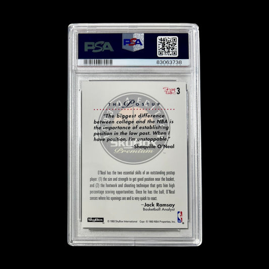 1995 Skybox Premium Shaquille O'Neal Shaq Talk PSA Card