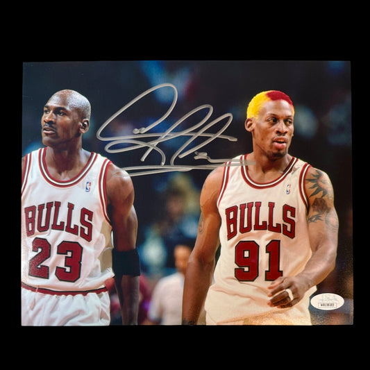 Chicago Bulls Poster signed by Dennis Rodman (203x253mm)