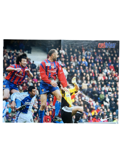 Poster FC Basel Rotblau signed by Murat Yakin (580x415mm)