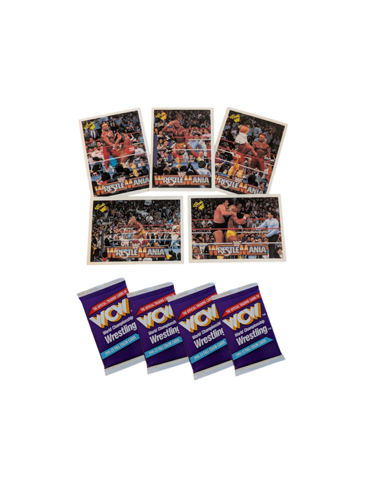 1990-1991 WWF Wrestling Hulk Hogan card set and 4 x WCW packs Bundle