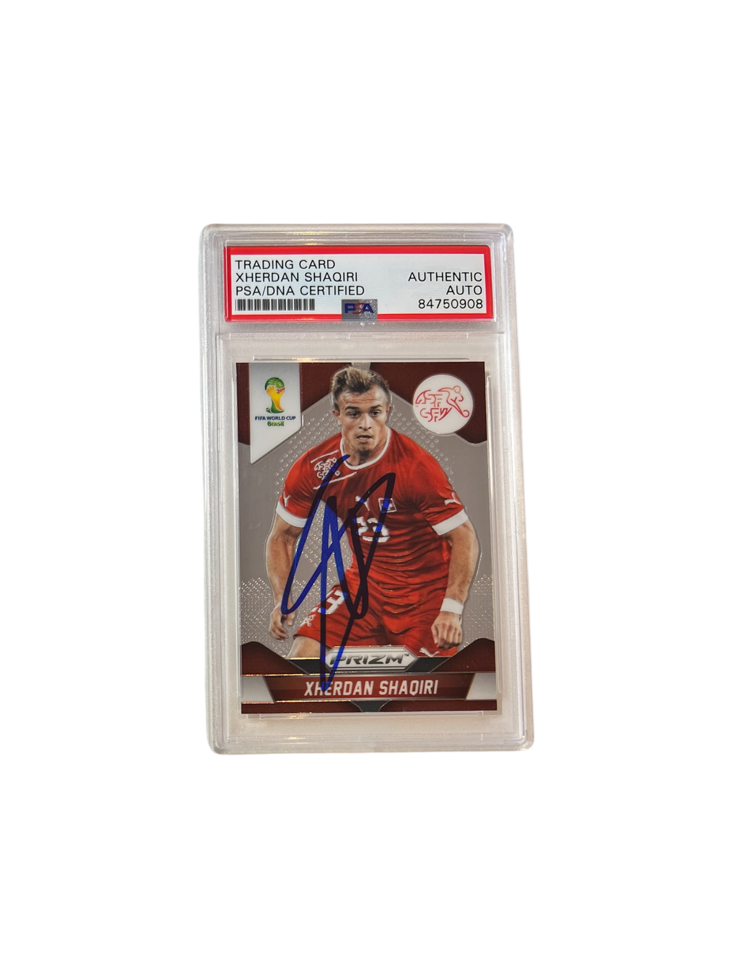 2014 Panini Prizm Xherdan Shaqiri Auto PSA card
