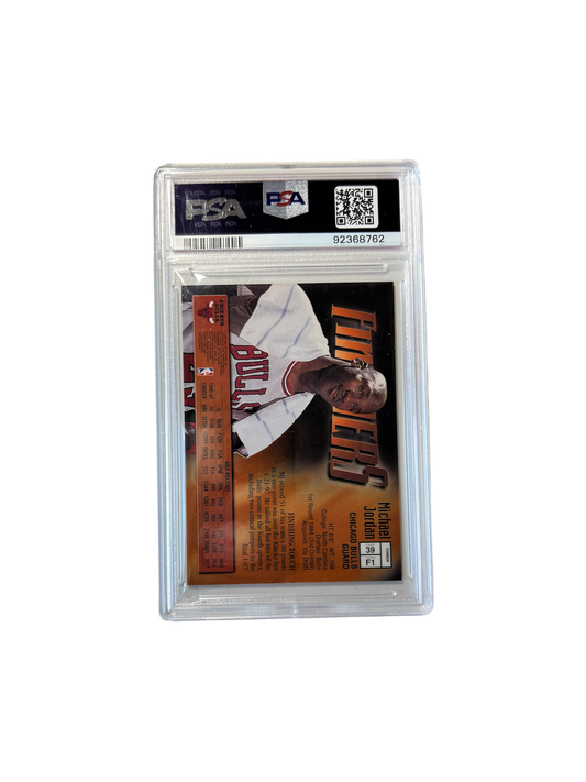 1997 Topps Finest Michael Jordan Finishers with coating PSA 9 card