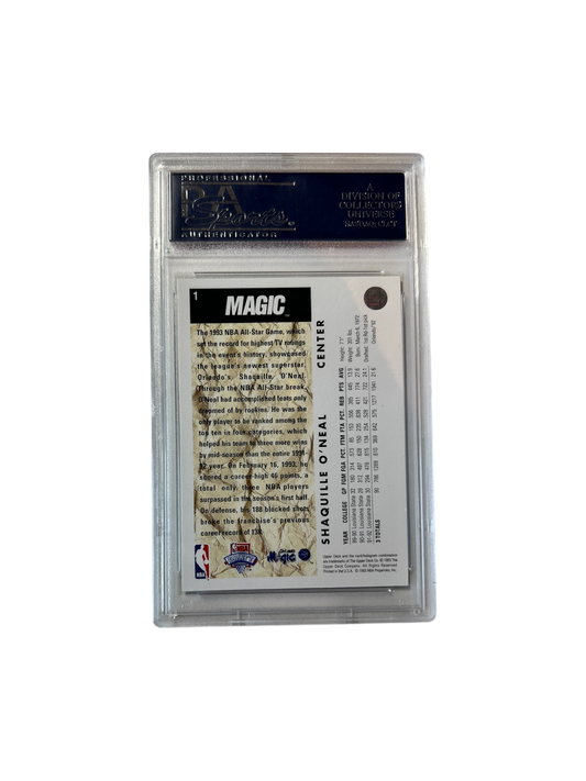 1992 Upper Deck Shaquille O'Neal #1 Draft Pick PSA 8 card