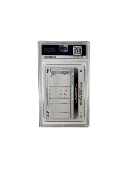 2022 Topps Formula 1 Fernando Alonso Gold /50 PSA 10 card