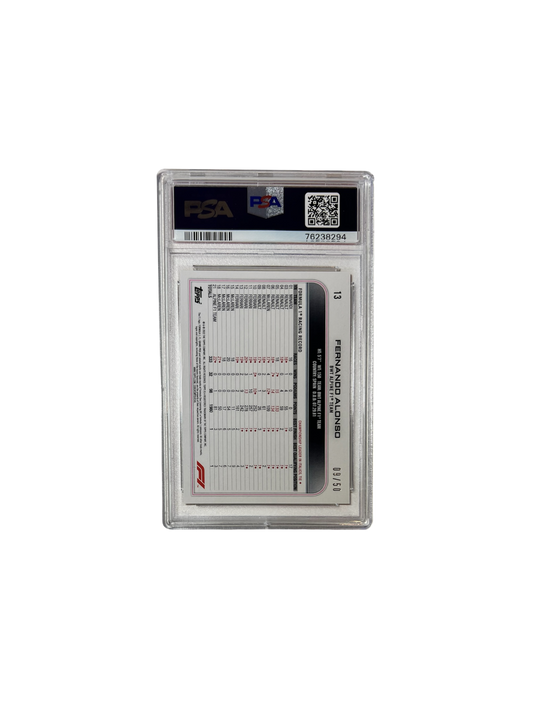 2022 Topps Formula 1 Fernando Alonso Gold /50 PSA 10 card