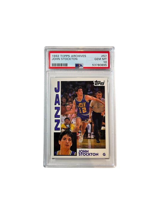 1992 Topps Archives John Stockton PSA 10 card