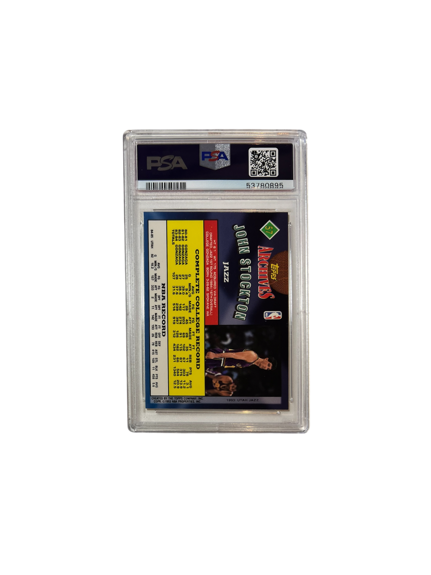 1992 Topps Archives John Stockton PSA 10 card