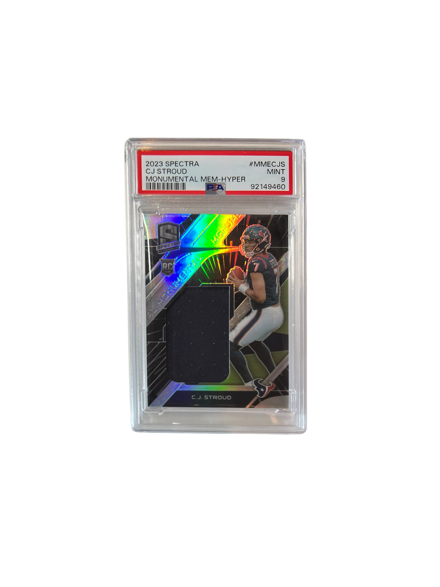 2023 Panini Spectra Rookie Texans Patch CJ Stroud PSA 9 card