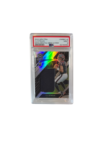 2023 Panini Spectra Rookie Texans Patch CJ Stroud PSA 9 card