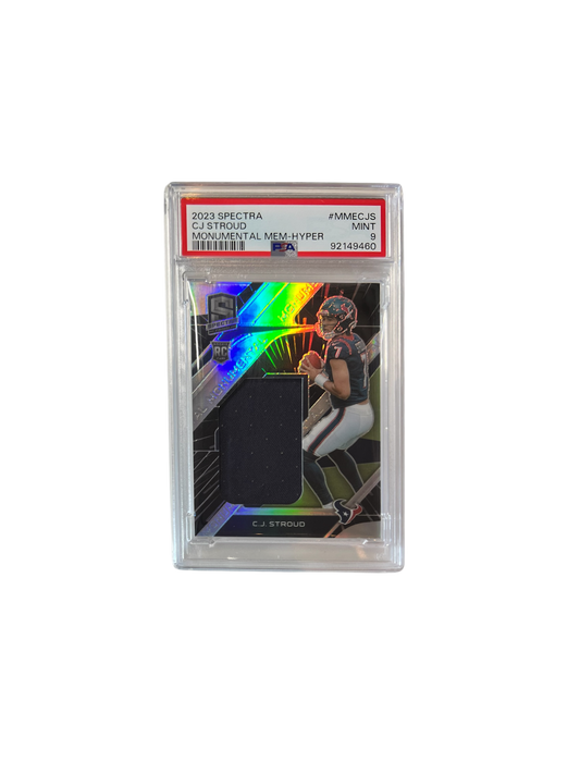 2023 Panini Spectra Rookie Texans Patch CJ Stroud PSA 9 card
