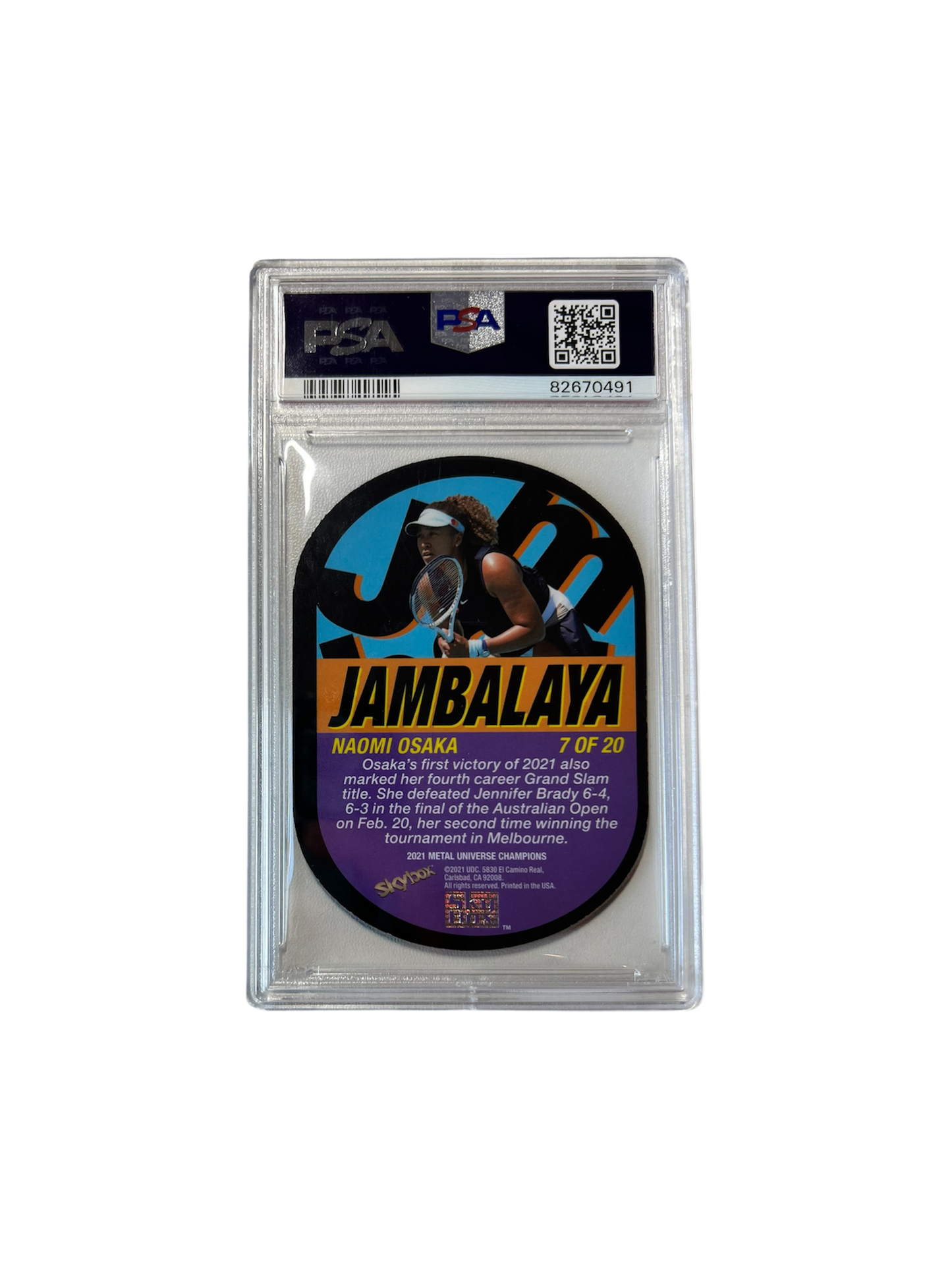 2021 Metal Universe Naomi Osaka Jambalaya Tennis PSA 7 card