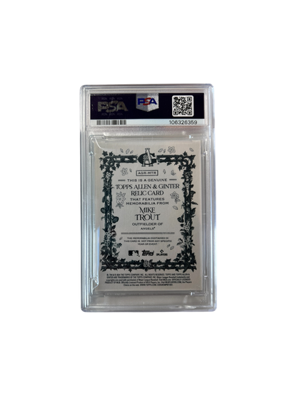 2024 Topps Allen & Ginter Mike Trout Relic Game-Used Patch PSA 9 card