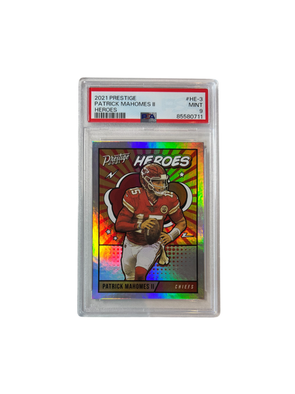 2021 Prestige Patrick Mahomes II HEROES PSA 9 card