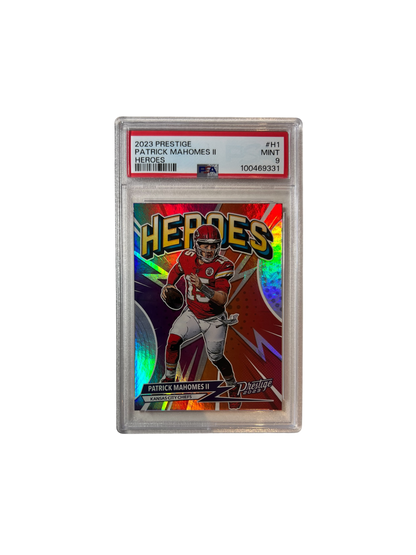 2023 Prestige Patrick Mahomes II HEROES PSA 9 card