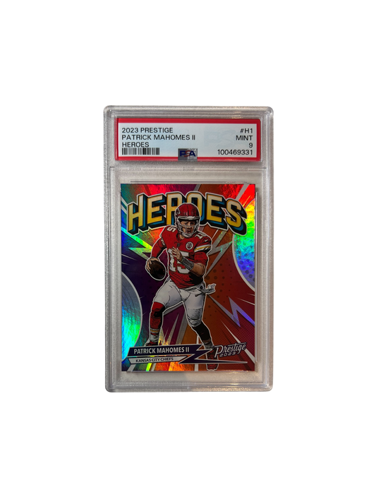 2023 Prestige Patrick Mahomes II HEROES PSA 9 card