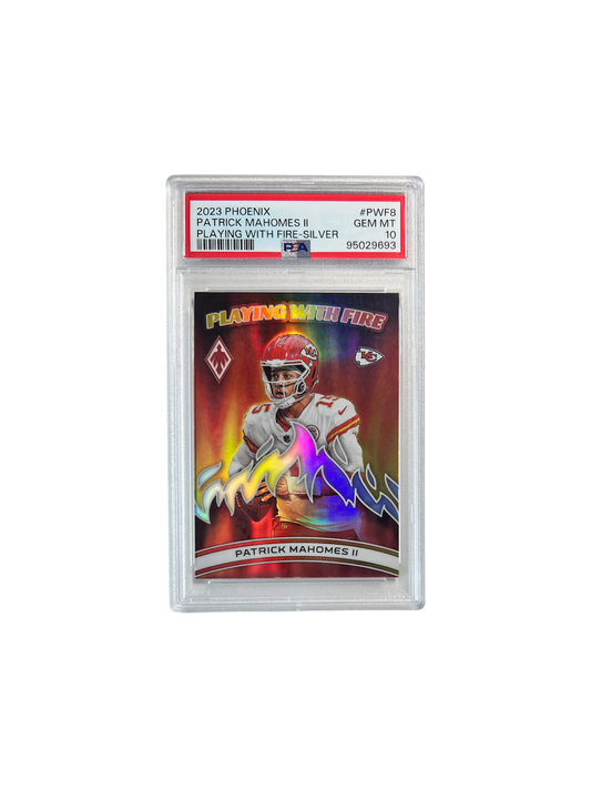 2023 Phoenix Patrick Mahomes II Playing with Fire SILVER PSA 10 card