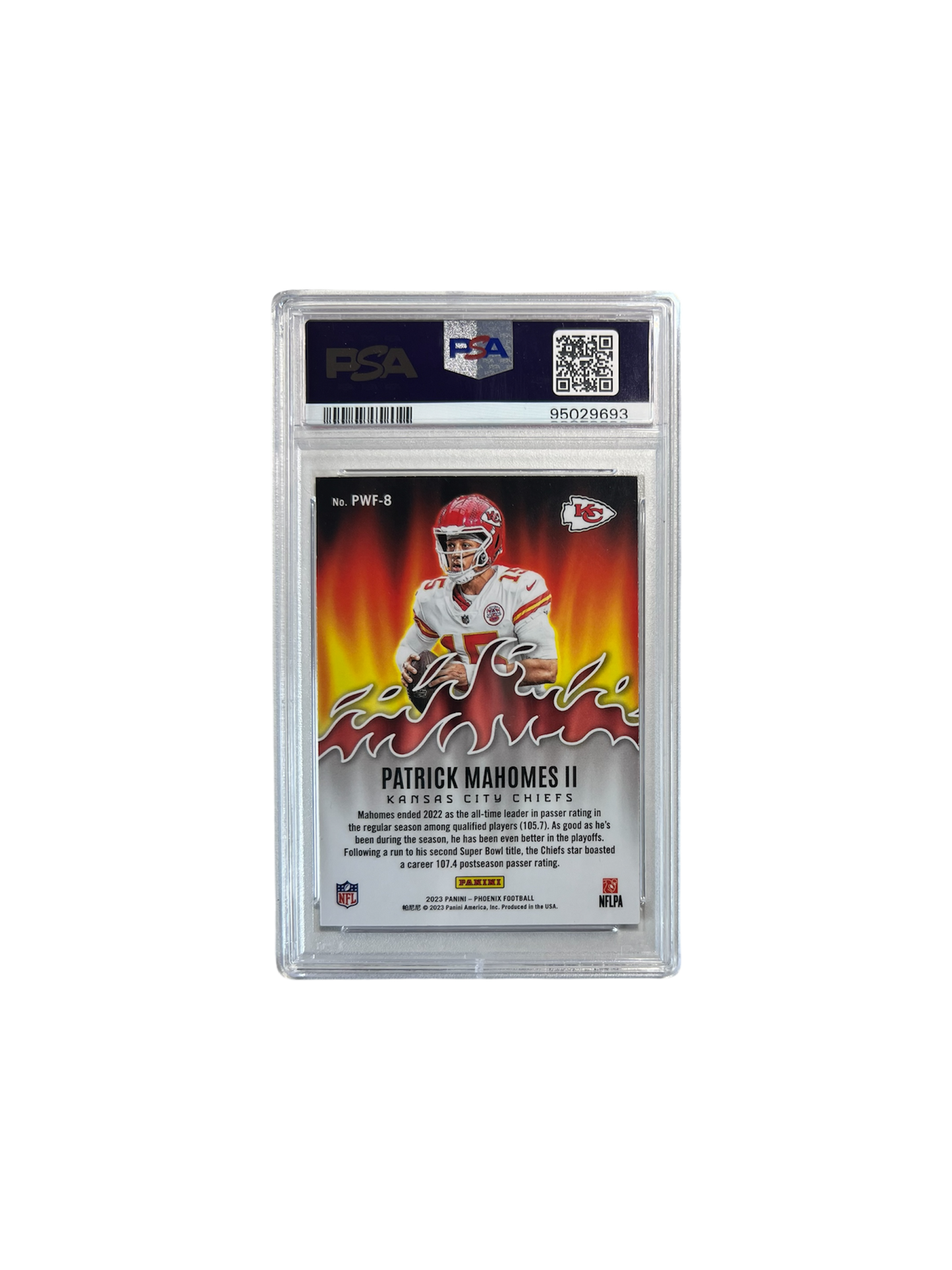 2023 Phoenix Patrick Mahomes II Playing with Fire SILVER PSA 10 card