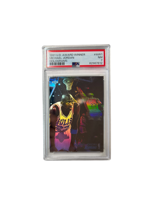 1991 Upper Deck Award Winner Michael Jordan Holograms PSA 7 card