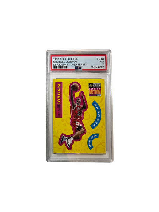 1996 Upper Deck Collector Choice Michael Jordan Sticker UMS1 PSA 7 card