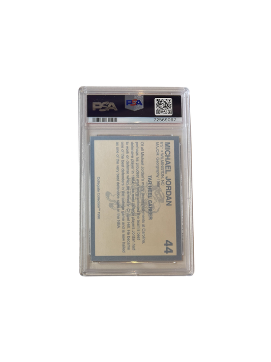 1990 North Carolina NCAA Michael Jordan #44 PSA 9 card