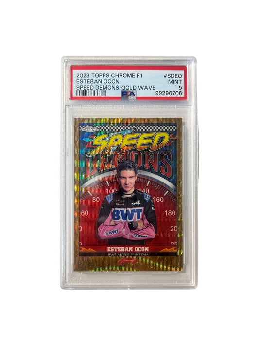 2023 Topps Chrome Formula 1 Esteban Ocon Speed Demons GOLD 50/50