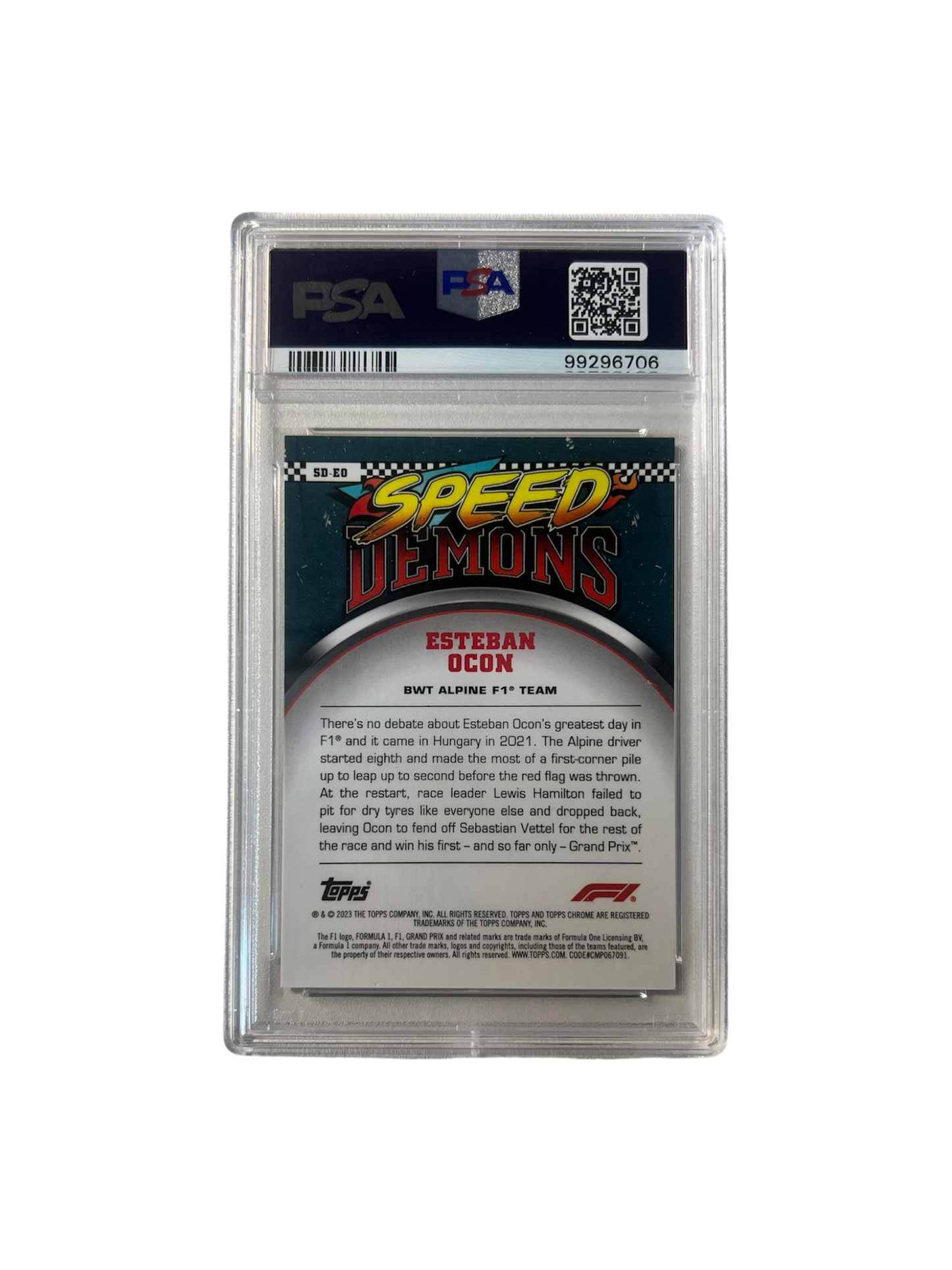 2023 Topps Chrome Formula 1 Esteban Ocon Speed Demons GOLD 50/50