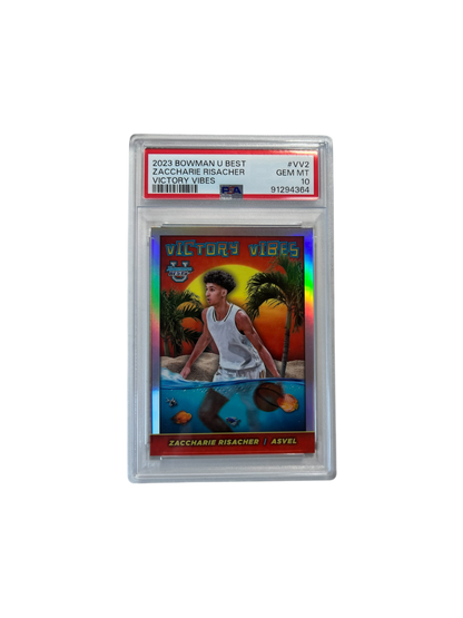2023 Bowman U Best Zaccharie Risacher Victory Vibes Holo PSA 10 Card