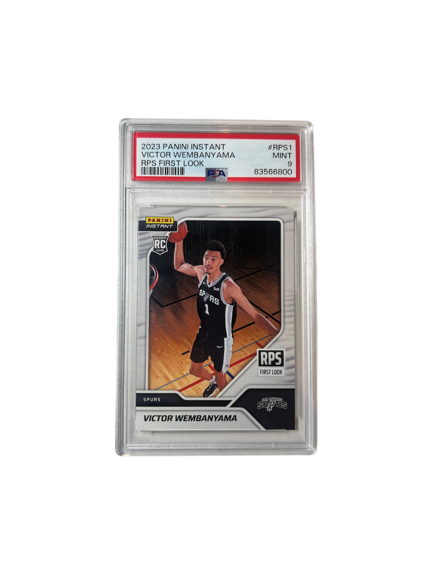 2023 Panini Instant Victor Wembanyama Rookie RPS First Look PSA 9 Card