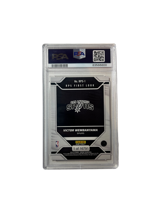 2023 Panini Instant Victor Wembanyama Rookie RPS First Look PSA 9 Card