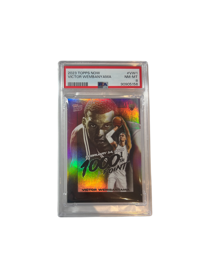 2023 Topps Now Victor Wembanyama 1000th points PSA 8 Card