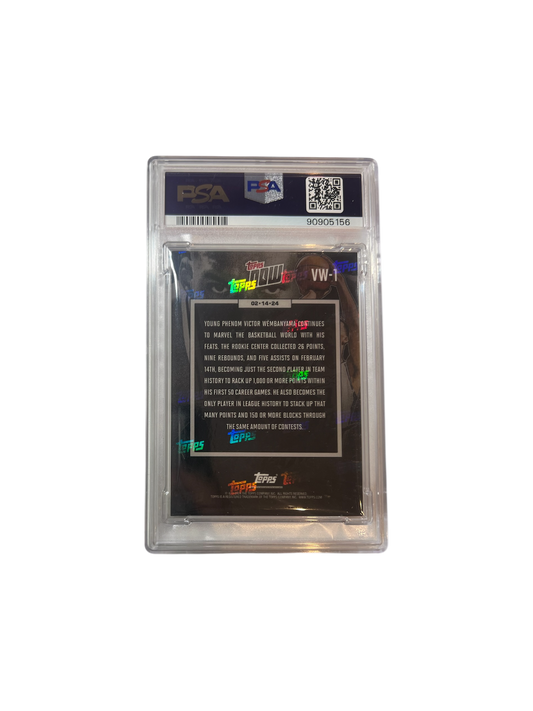 2023 Topps Now Victor Wembanyama 1000th points PSA 8 Card
