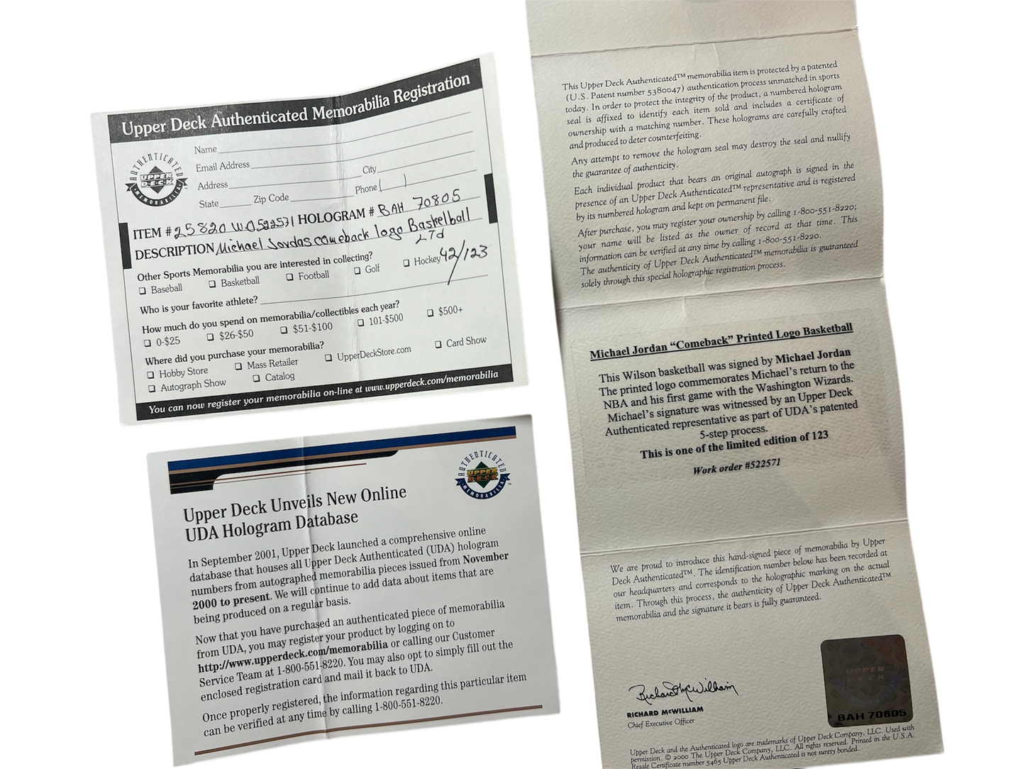 Michael Jordan NBA Wilson signed Basketball