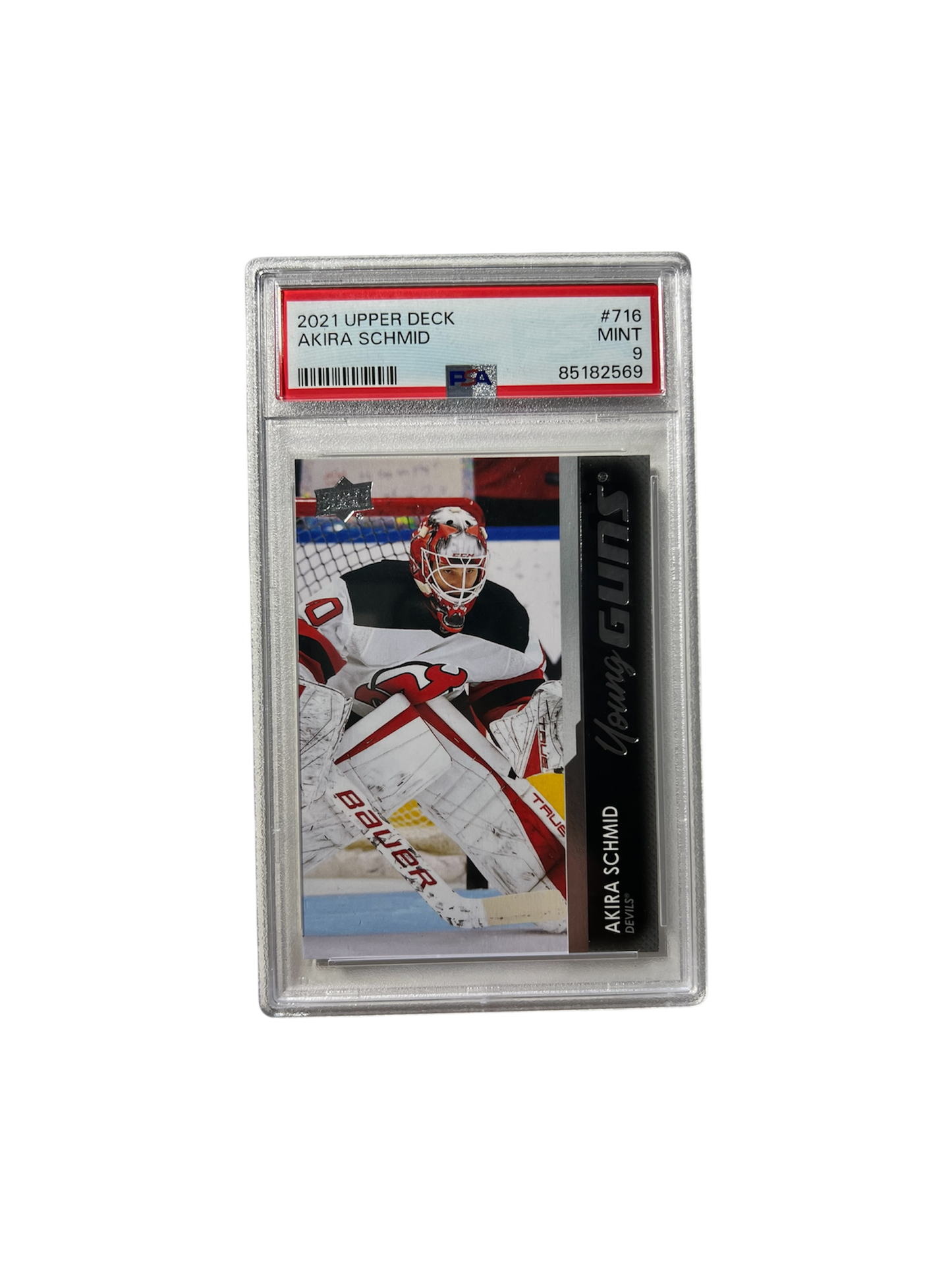 2021 Upper Deck Akira Schmid Young Guns PSA Card