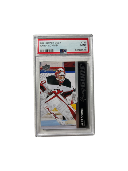 2021 Upper Deck Akira Schmid Young Guns PSA Card