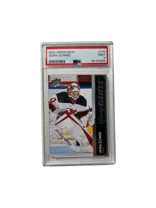 2021 Upper Deck Akira Schmid Young Guns PSA Card