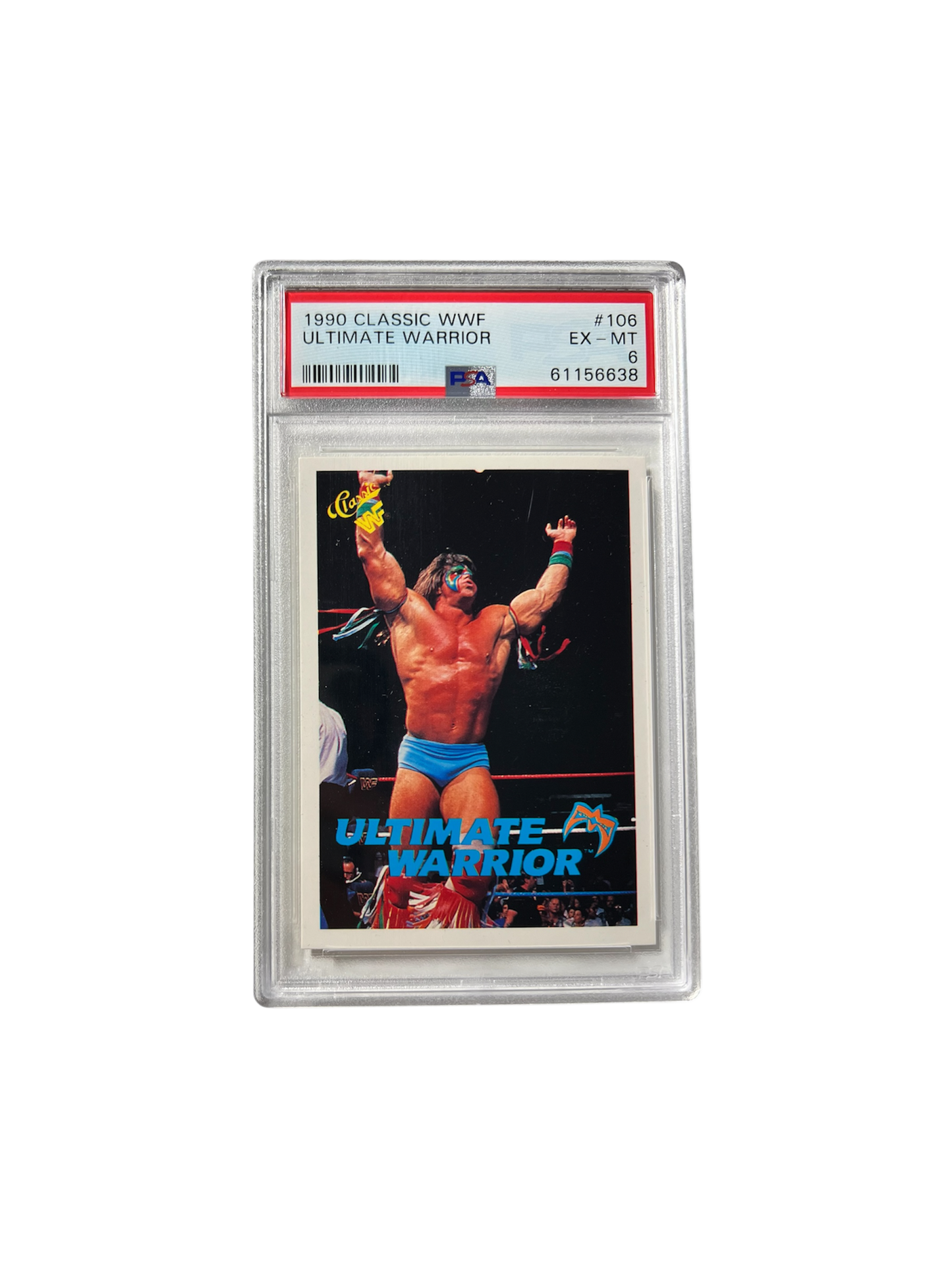 1990 Classic WWF Ultimate Warrior PSA Card