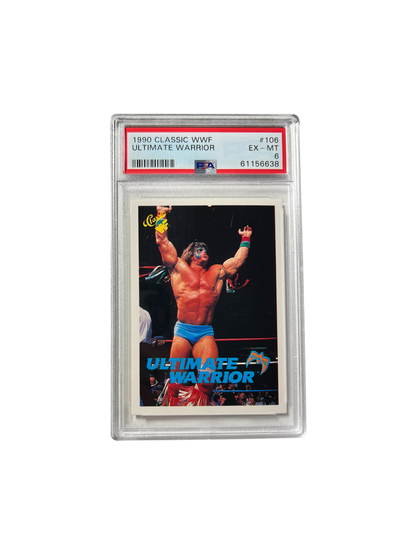 1990 Classic WWF Ultimate Warrior PSA Card