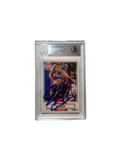 1991 FLEER Dennis Rodman AUTO Beckett BGS Card