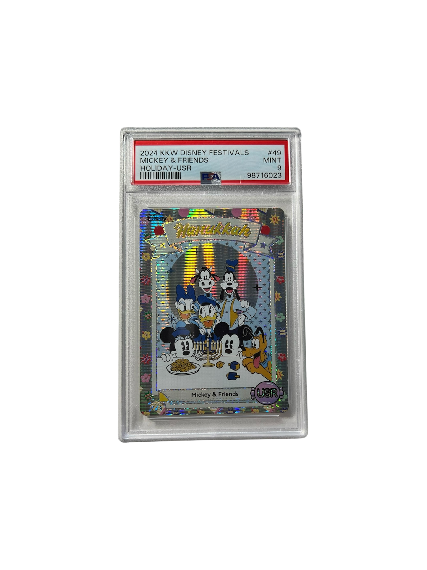 2024 KKW Disney Festivals Mickey & Friends Hanukkah /550 PSA Card