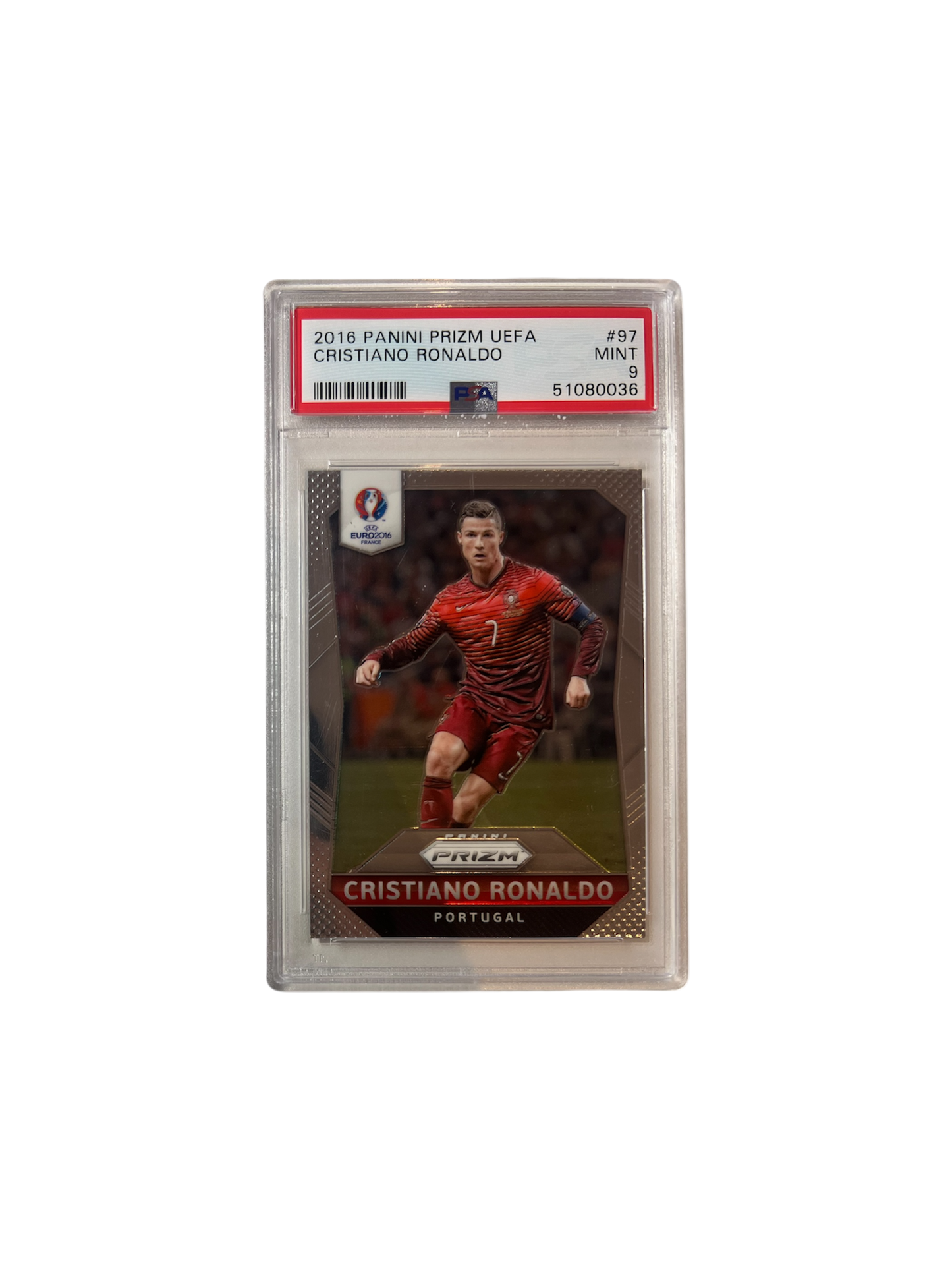 2016 Panini Prizm UEFA Cristiano Ronaldo PSA Card