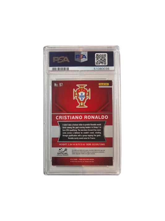 2016 Panini Prizm UEFA Cristiano Ronaldo PSA Card