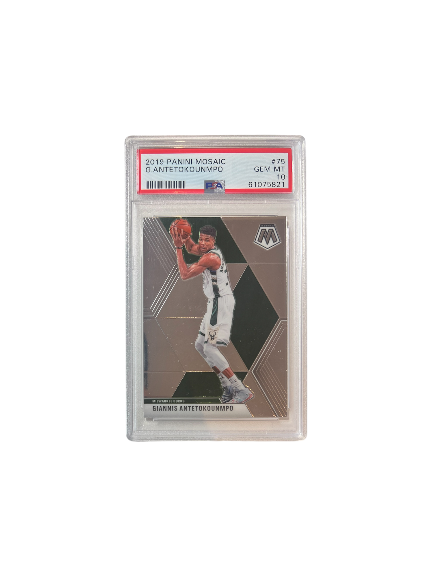 2019 Panini Mosaic Giannis Antetokounmpo PSA Card