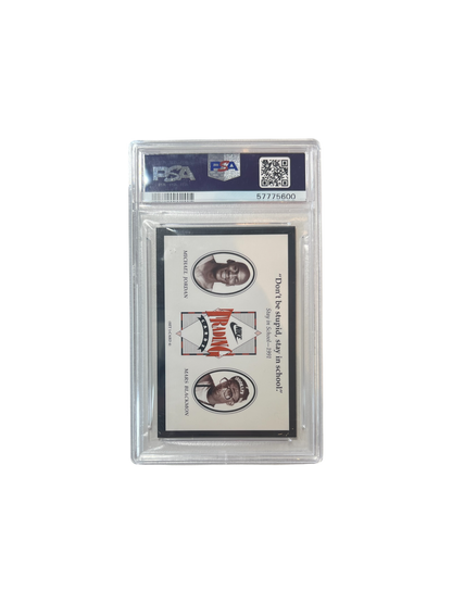 1991 NIKE Spike Lee & Michael Jordan Stay in School PSA Card