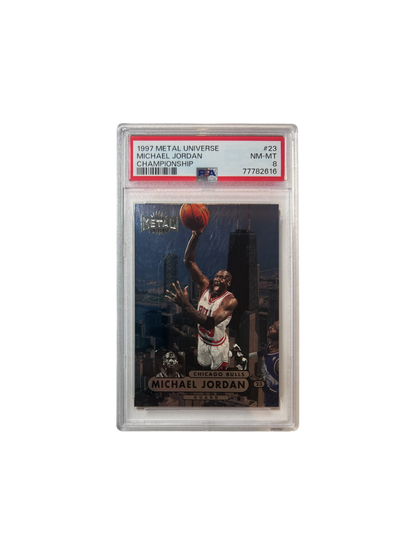 1997 Metal Universe Championship Michael Jordan PSA Card