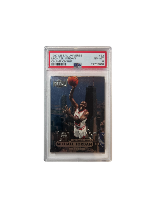 1997 Metal Universe Championship Michael Jordan PSA Card