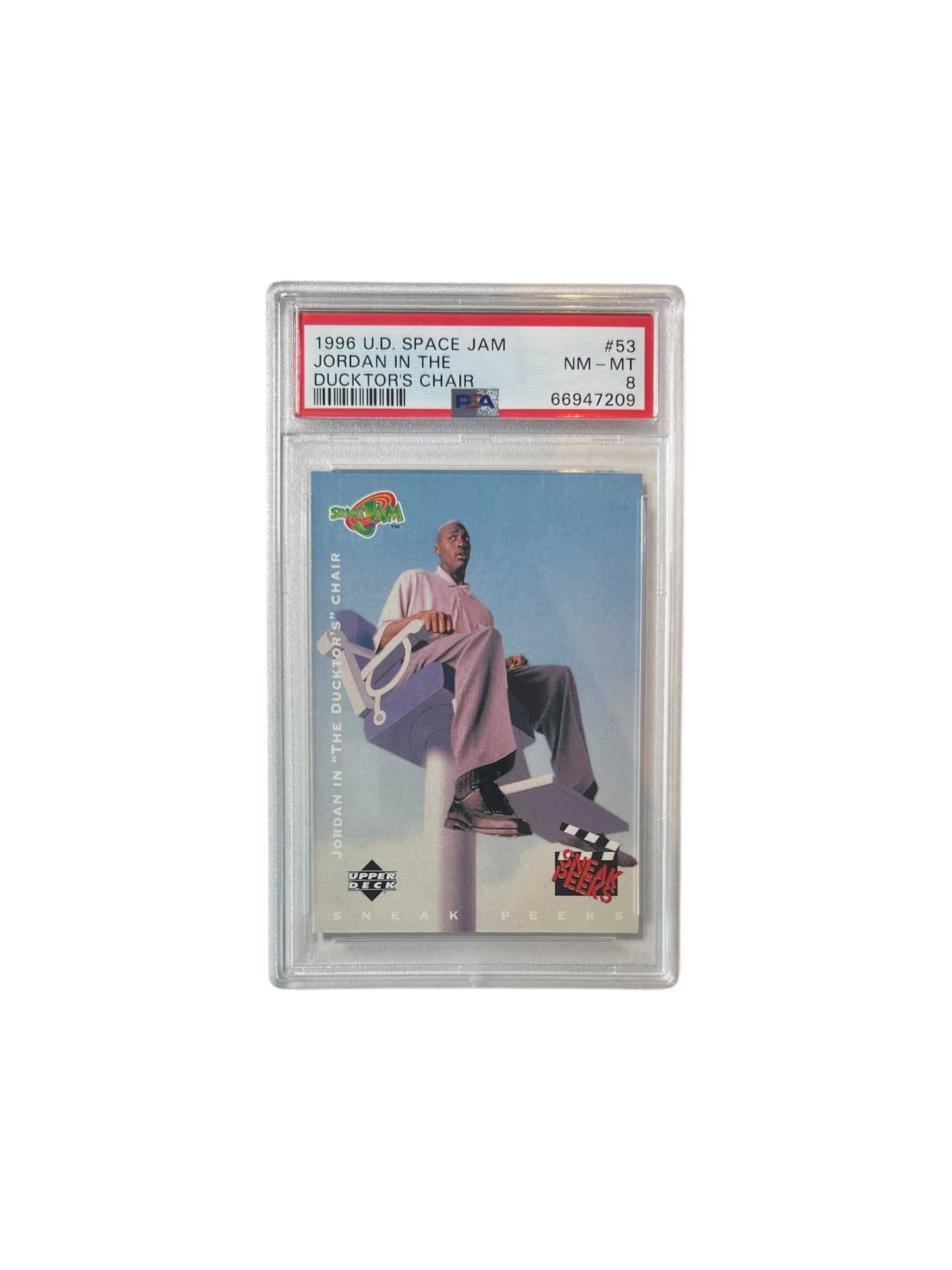 1996 Upper Deck Space Jam Michael Jordan in Ducktor's chair PSA Card