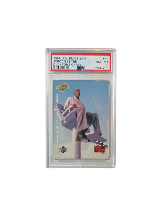1996 Upper Deck Space Jam Michael Jordan in Ducktor's chair PSA Card