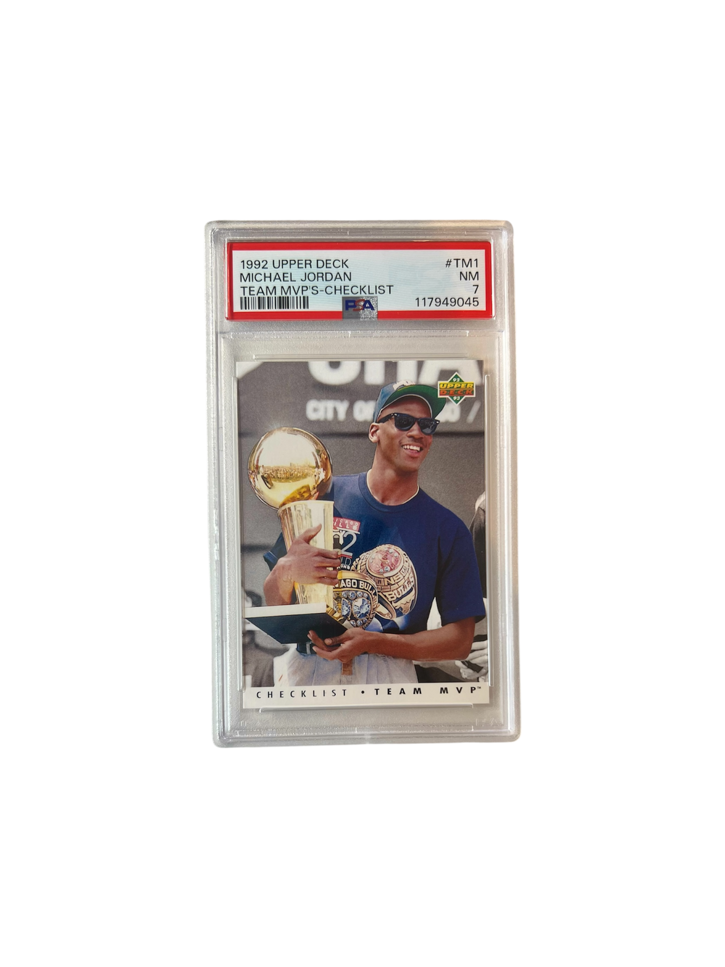 1992 Upper Deck Team MVP Michael Jordan PSA Card